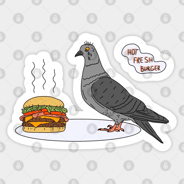 Hot Fresh Burger Sticker by gnomeapple